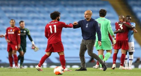 جوارديولا يستشهد بمحمد صلاح للإشادة بمدافعه